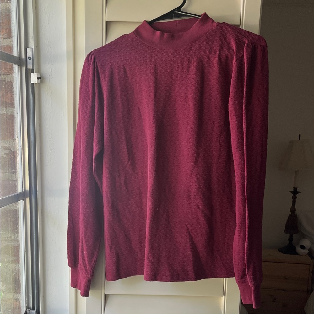 4/$25 SALE J. Crew Medium Rich Burgundy Knit Sweater